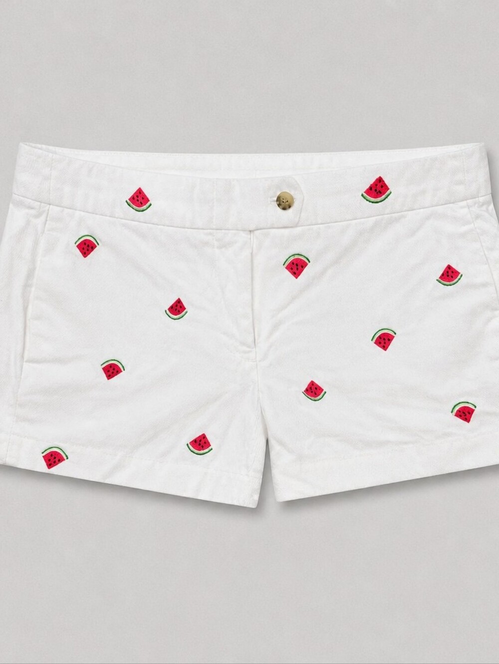 J.Crew Watermelon Embroidered Chino Shorts Preppy Summer S: 10 Coastal Resort